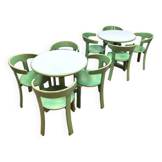 Vintage design bull horn dining chairs Bruno Rey 1970's