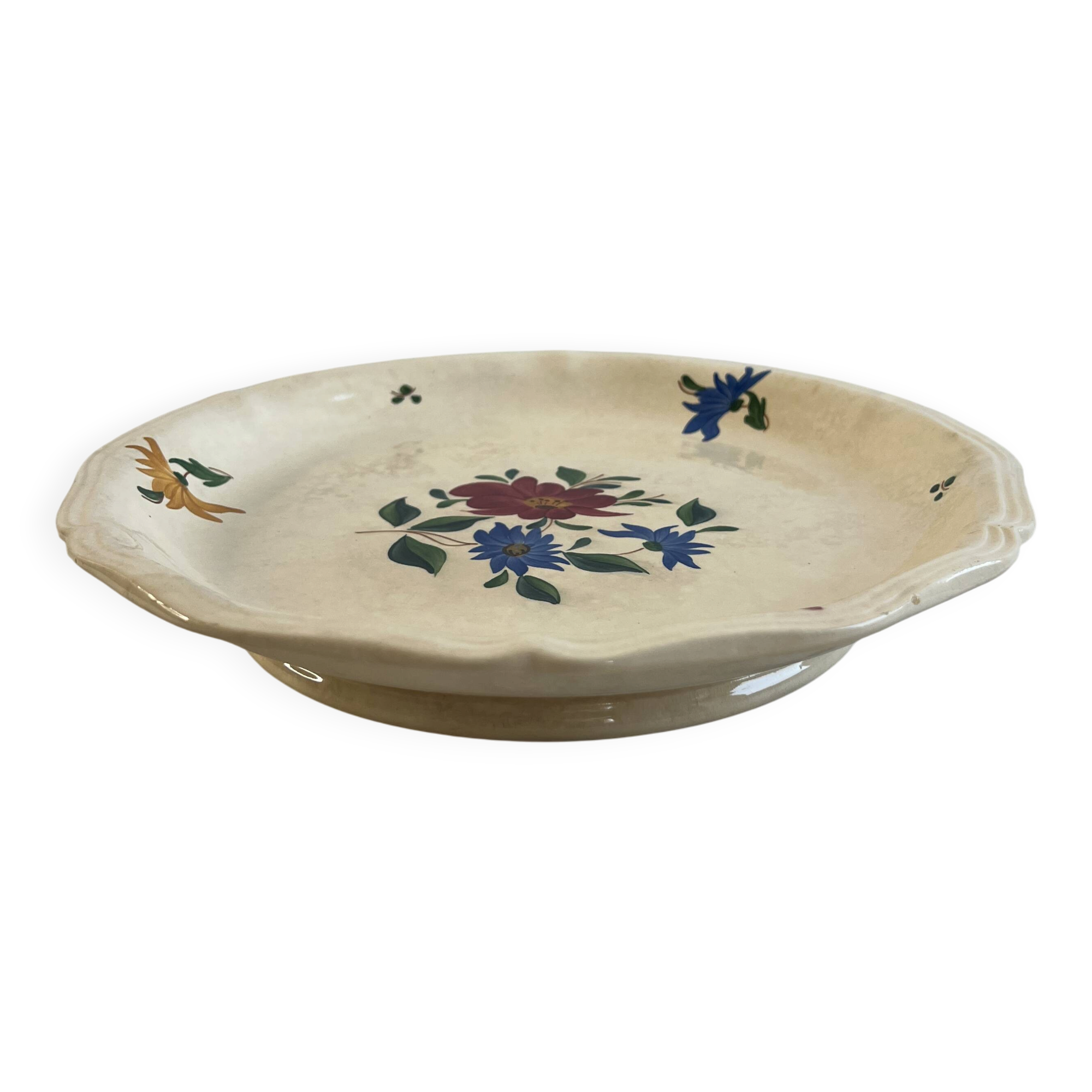 Iron earth Sarreguemines compote dish