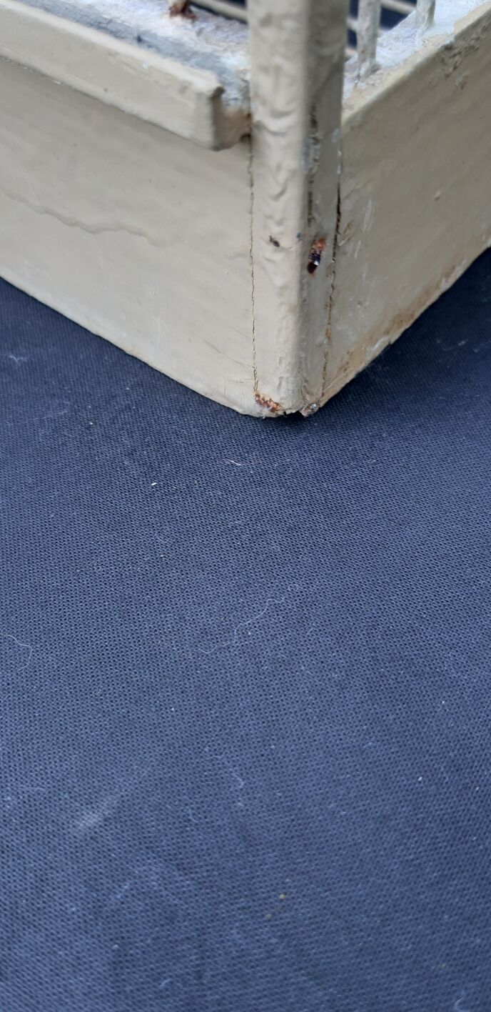 large wooden and iron birdcage 1930s