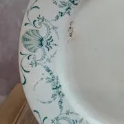 Flat plate made of ironstone Lunéville – Garland model – Antique