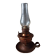 Lampe à pétrole en cuivre rat de cave