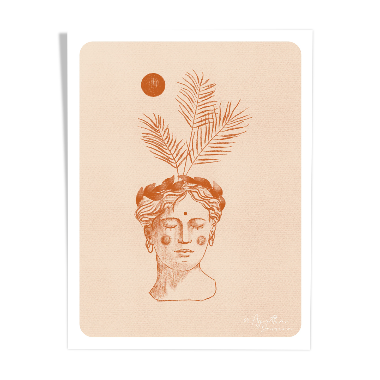 Illustration "Antique face vase" A4