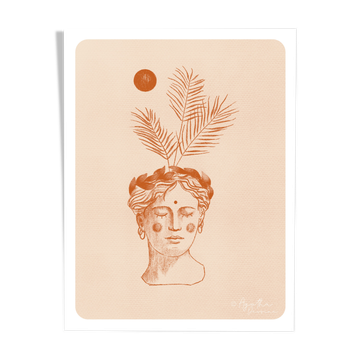 Illustration "Antique face vase" A4