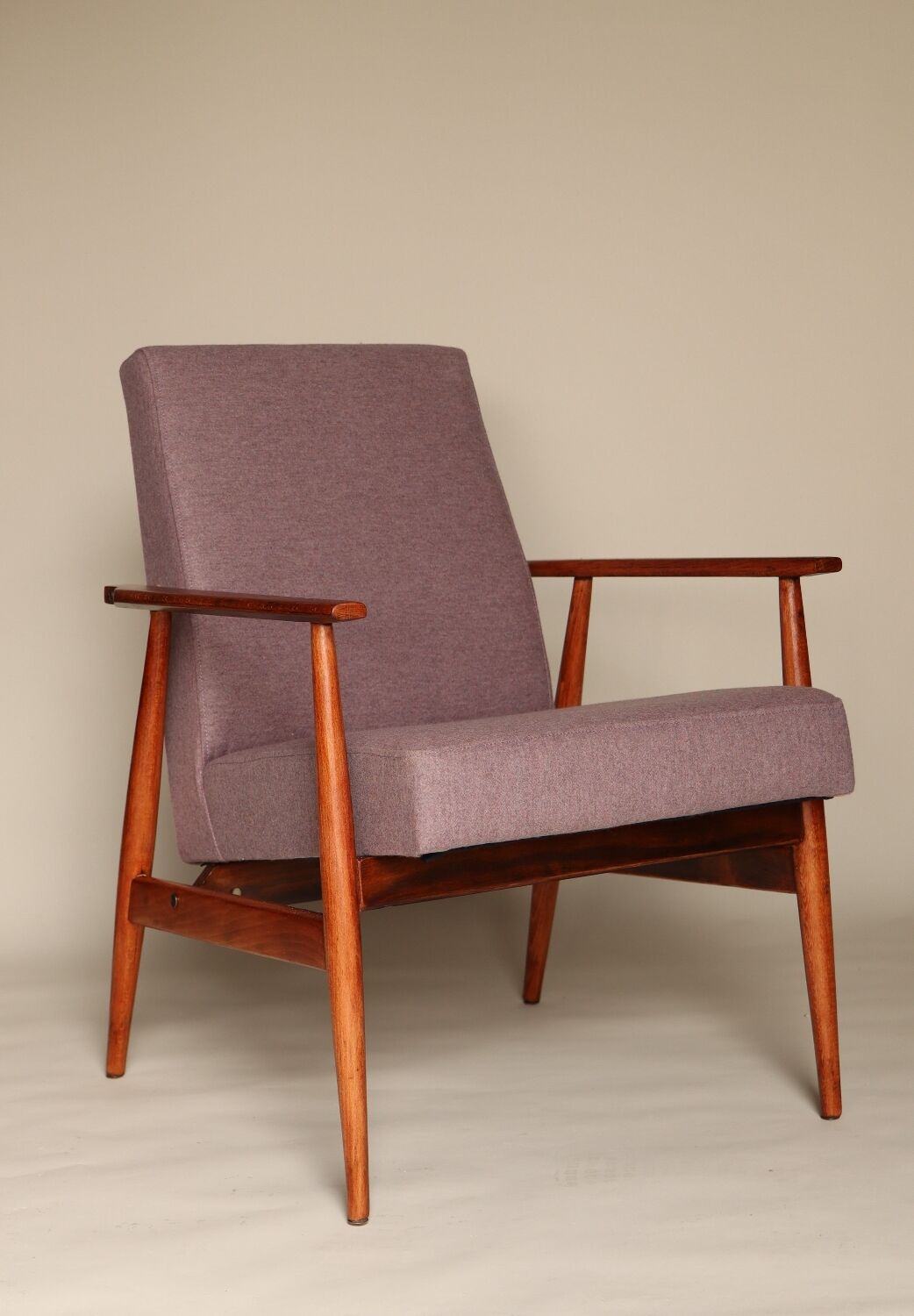 Wood armchair living Room chair oryginal design by H.Lis  renovated armchair longue chair Mid century modern design wooden armchair for salon