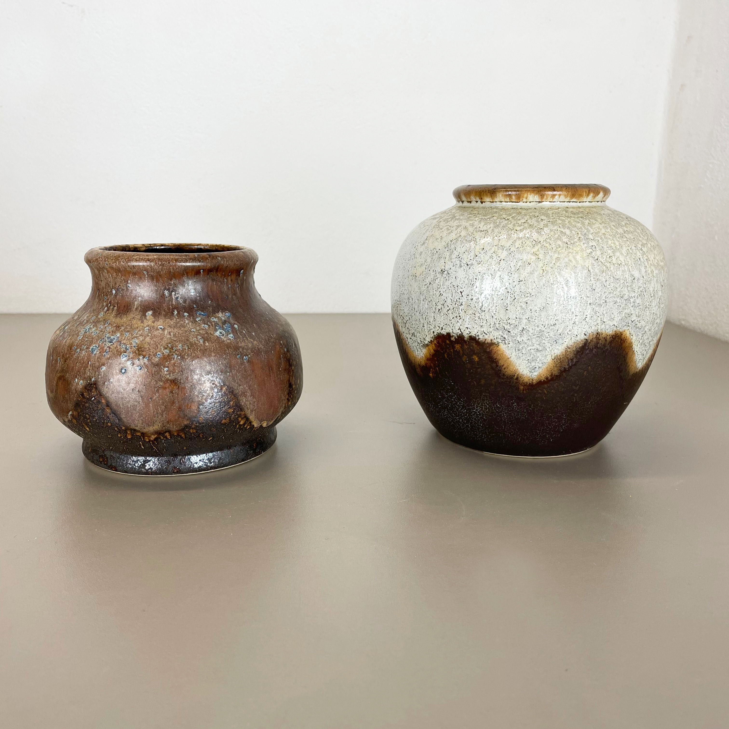 Set of 2 ceramic oottery "Lava" Vases by Dümler and Breiden, Germany, 1960s