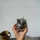 English silver plated apple sugar bowl