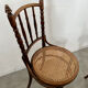 Lot 6 old vintage wooden bistro chairs brand Fischel early 20th century