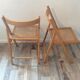 Pair of folding chairs vintage 70s canage