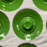 Oyster plates in slipware