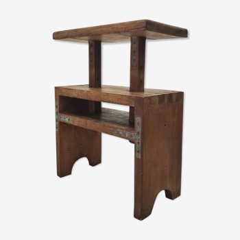 Modernist oak adjustable stool, 1930s