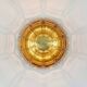 Mid century glass flush mount / ceiling light by limburg, germany, 1960s