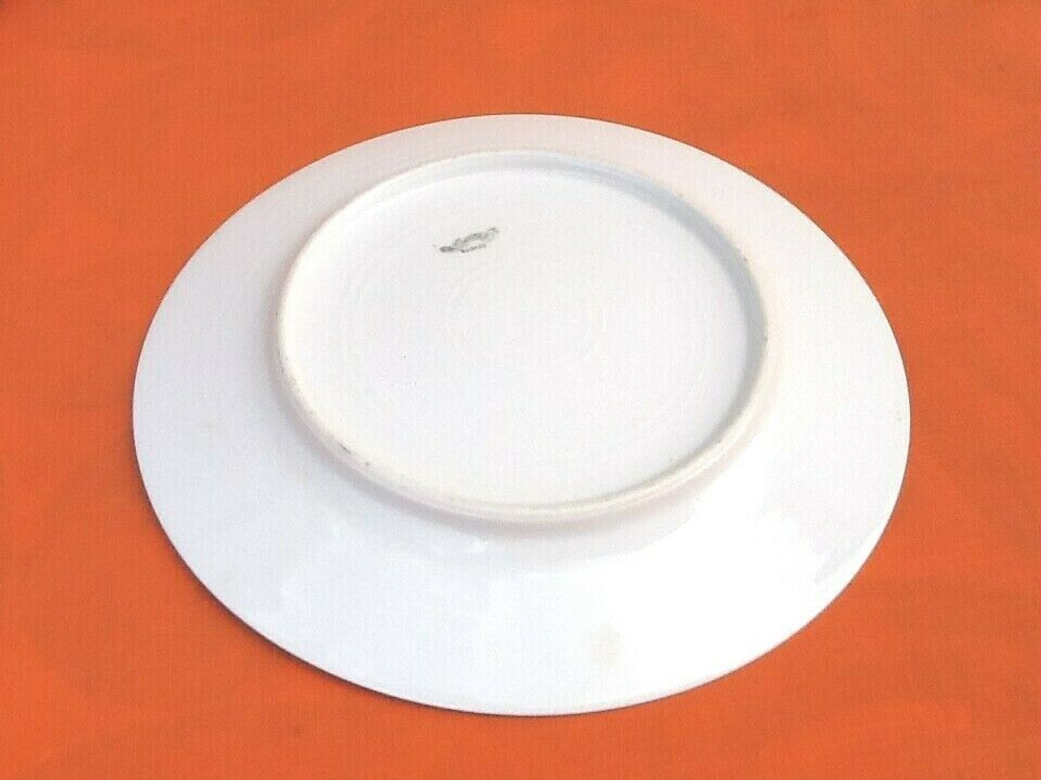 3 flat plates Porcelain of Limoges France "Crane ashy" ...
