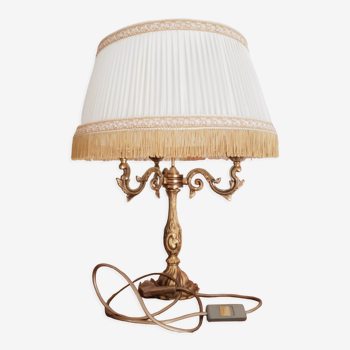 Bouillotte lamp in gilded bronze