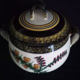 Henriot Quimper - Large pot with lid, broom and heather decoration