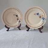 Set of 11 plates model 5041 Digoin Sarreguemines. Vintage ironstone