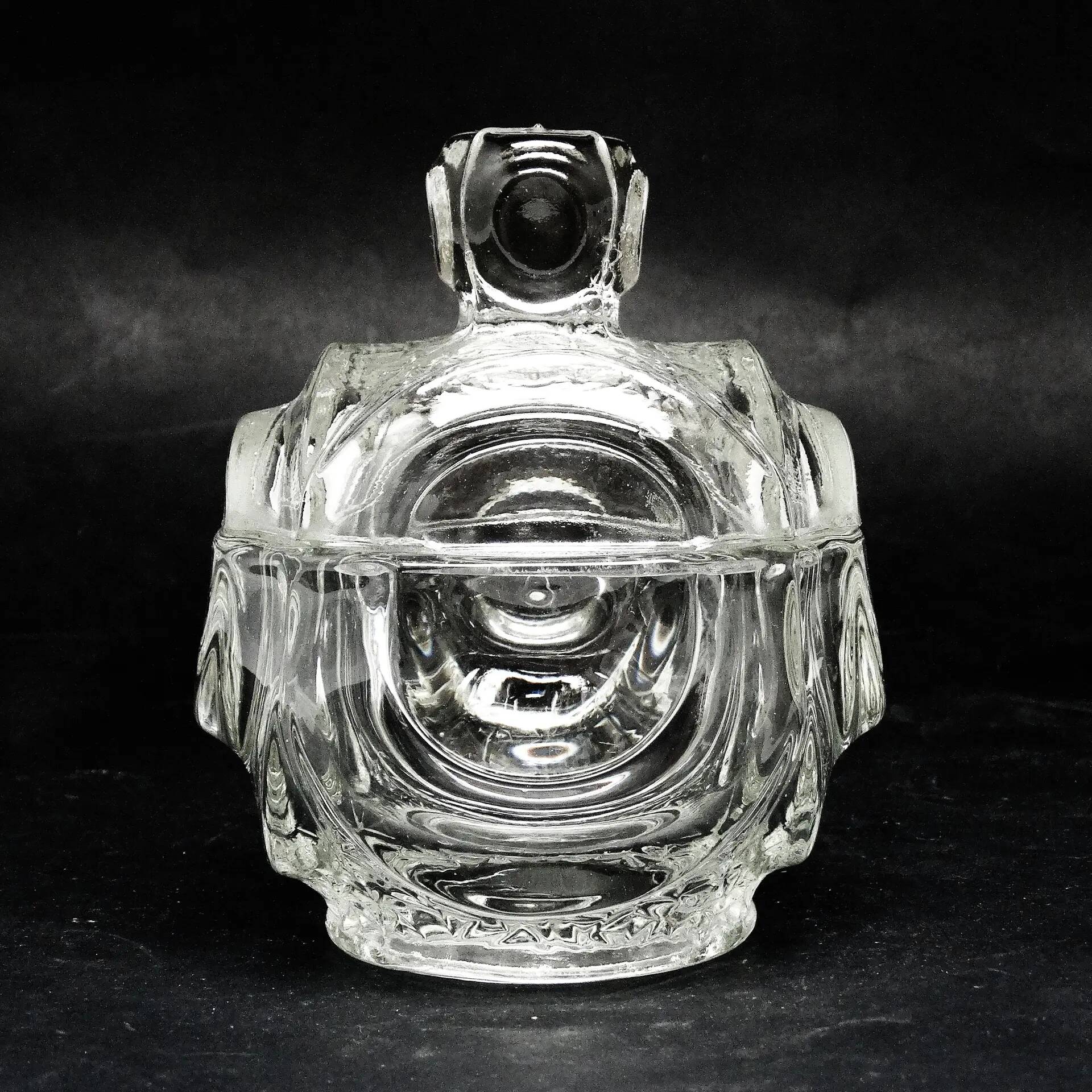 Sucrier, postmodernisme, verre pressé, Pologne, années 1960