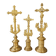 Three Gilded Bronze Altar Crosses, 19th Century