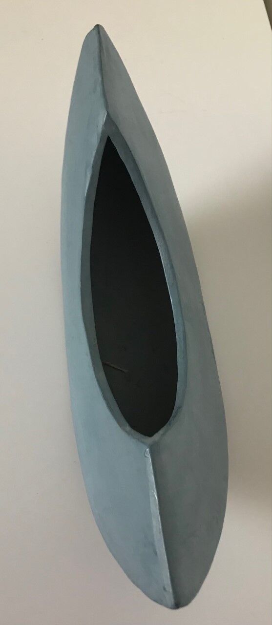 Half moon ceramic vase