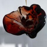 Vintage red glass vase