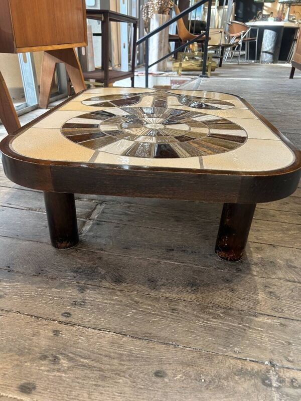 Roger Capron - table basse fleur 1950