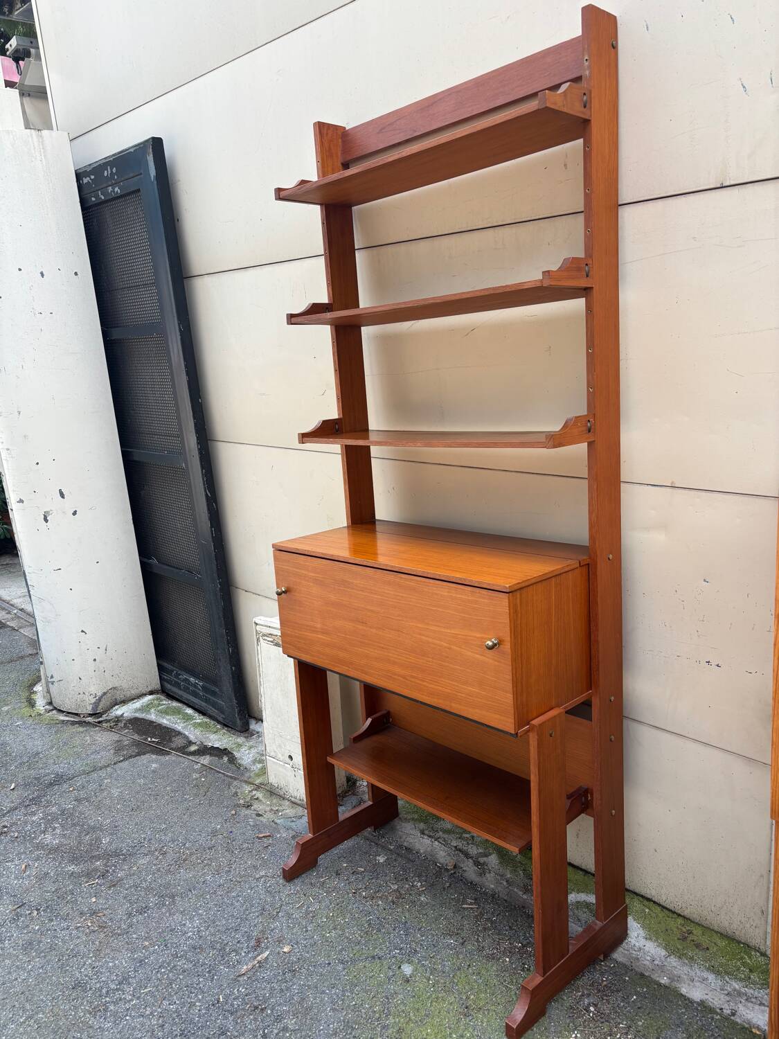 Vintage teak shelf/secretary