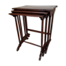 3 tables gigognes en bois style 1900