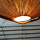 Sisal Ufo pendant lamp and vintage teak by Temde Leuchten