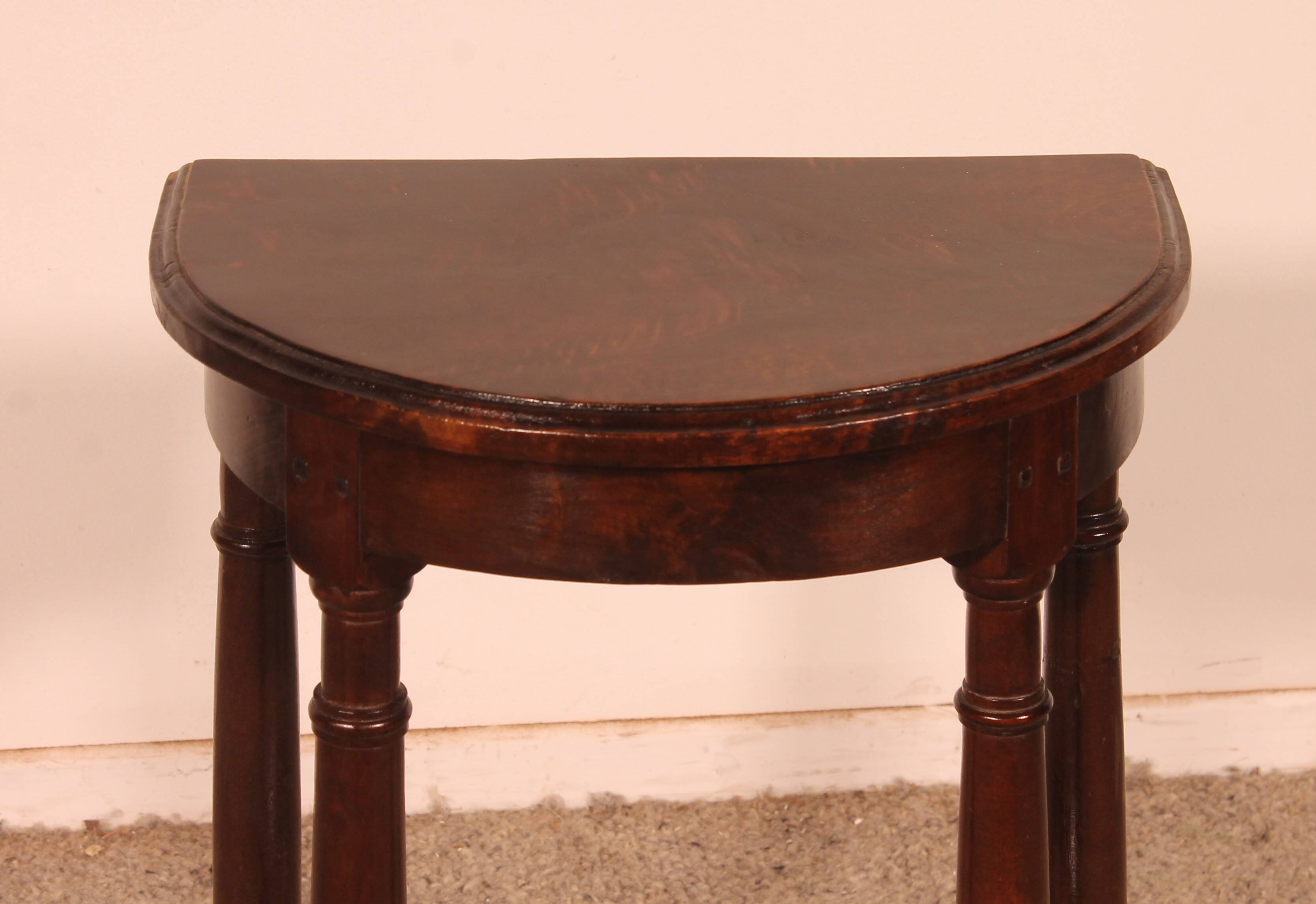 walnut side table in high period style
