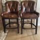 2 genuine leather bar stools from Signature