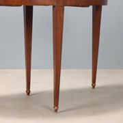 Antique demi-lune console in mahogany with an opening top, 19th century.