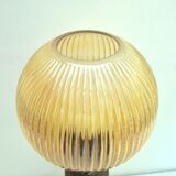 Ancient brass lamp and glass