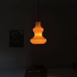 Vintage orange opaline glass pendant light