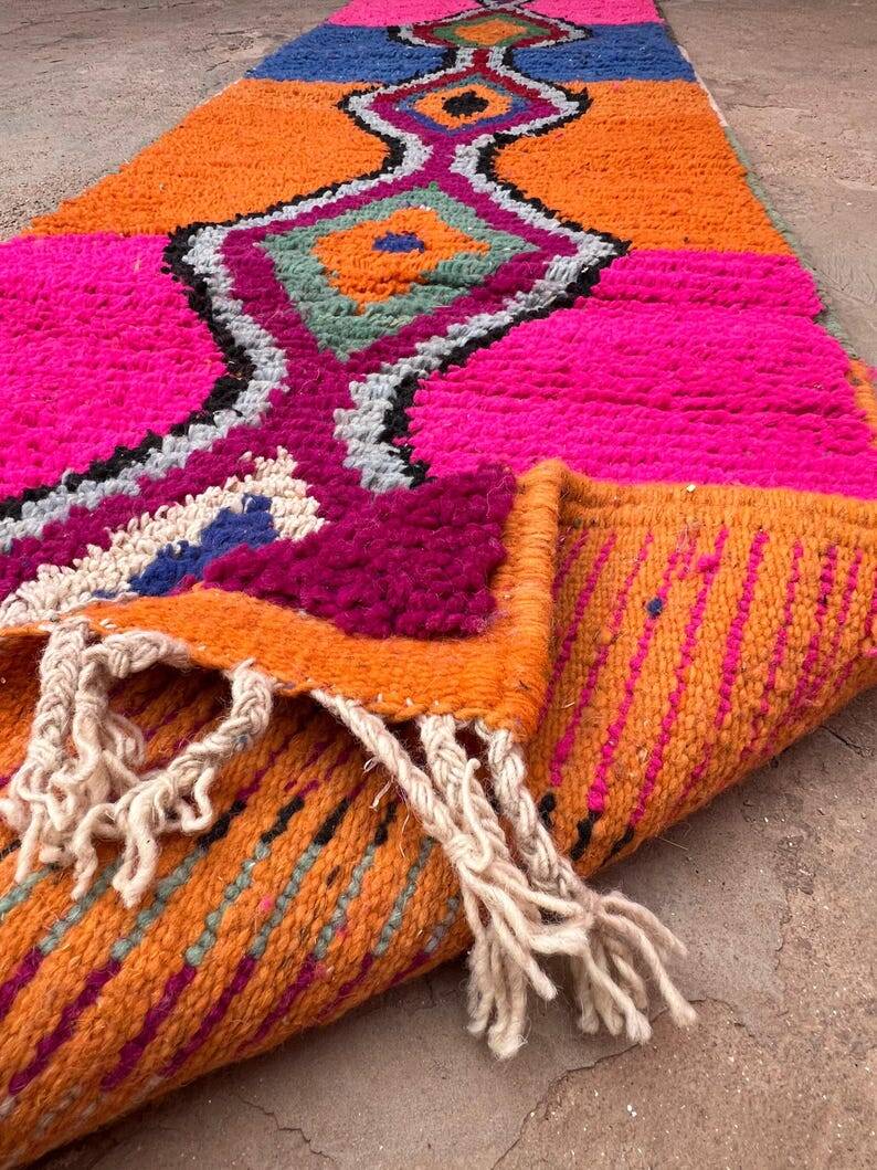 Handmade runner rug 350cm x 70cm