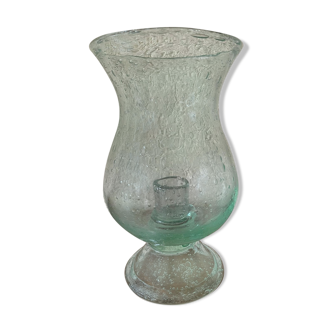 Biot glass photophore pale green color