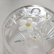 Coupe en verre Walther glass papillon et fleurs