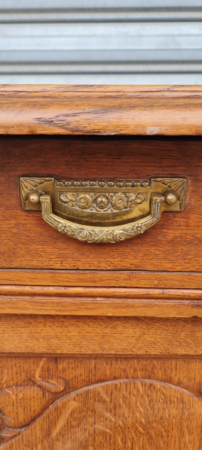 Oak art deco sideboard