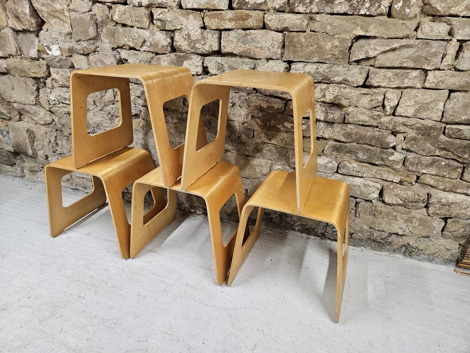 Lot 5 tabourets Lisa Noringer pour Ikea 2000"