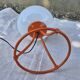 Vintage Space Age orange opaline table lamp 70s