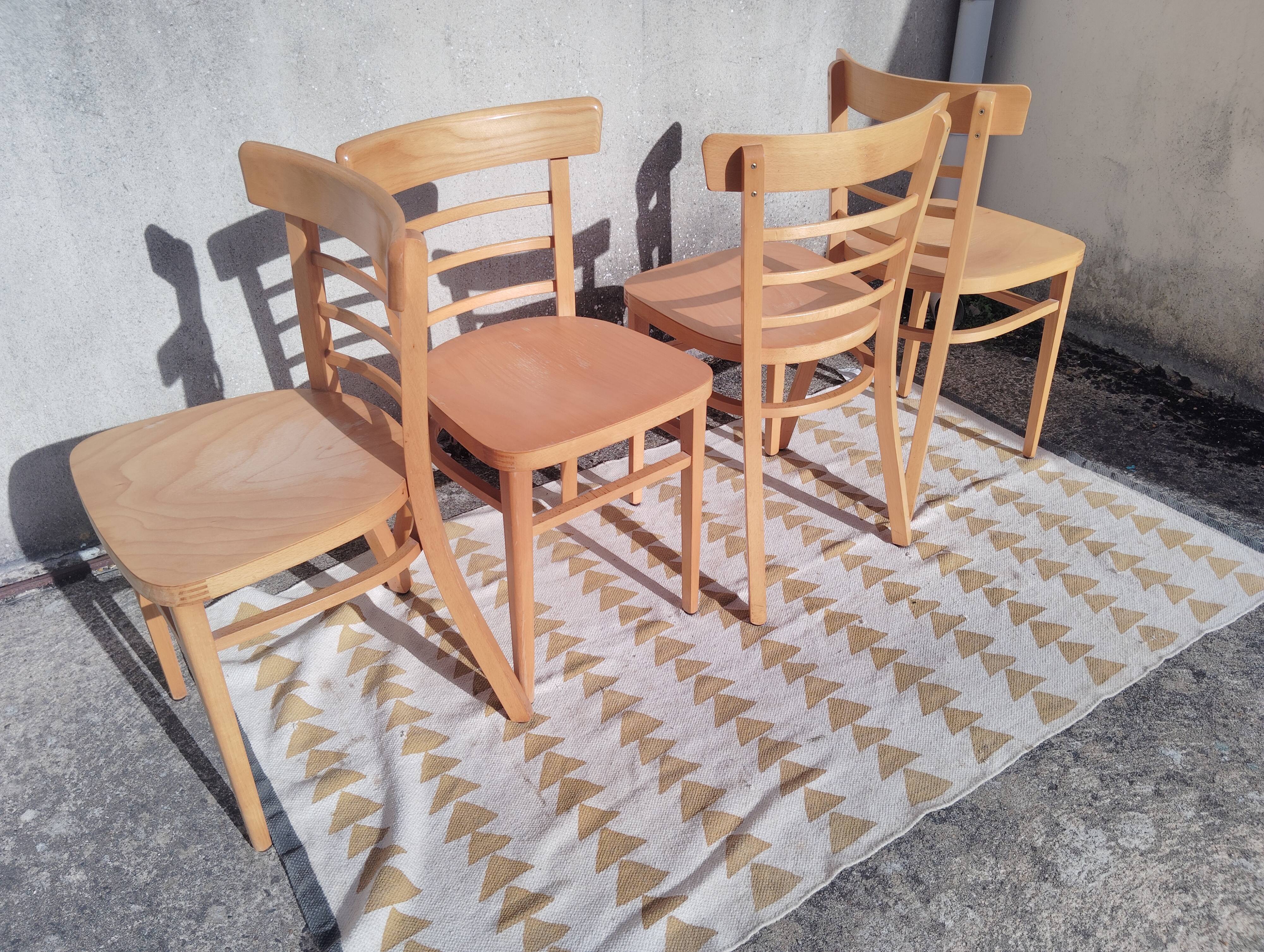 Set 4 chaises bistrot