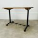Table de bistrot pied fonte plateau bois