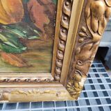 Still life on canvas, summer fruits