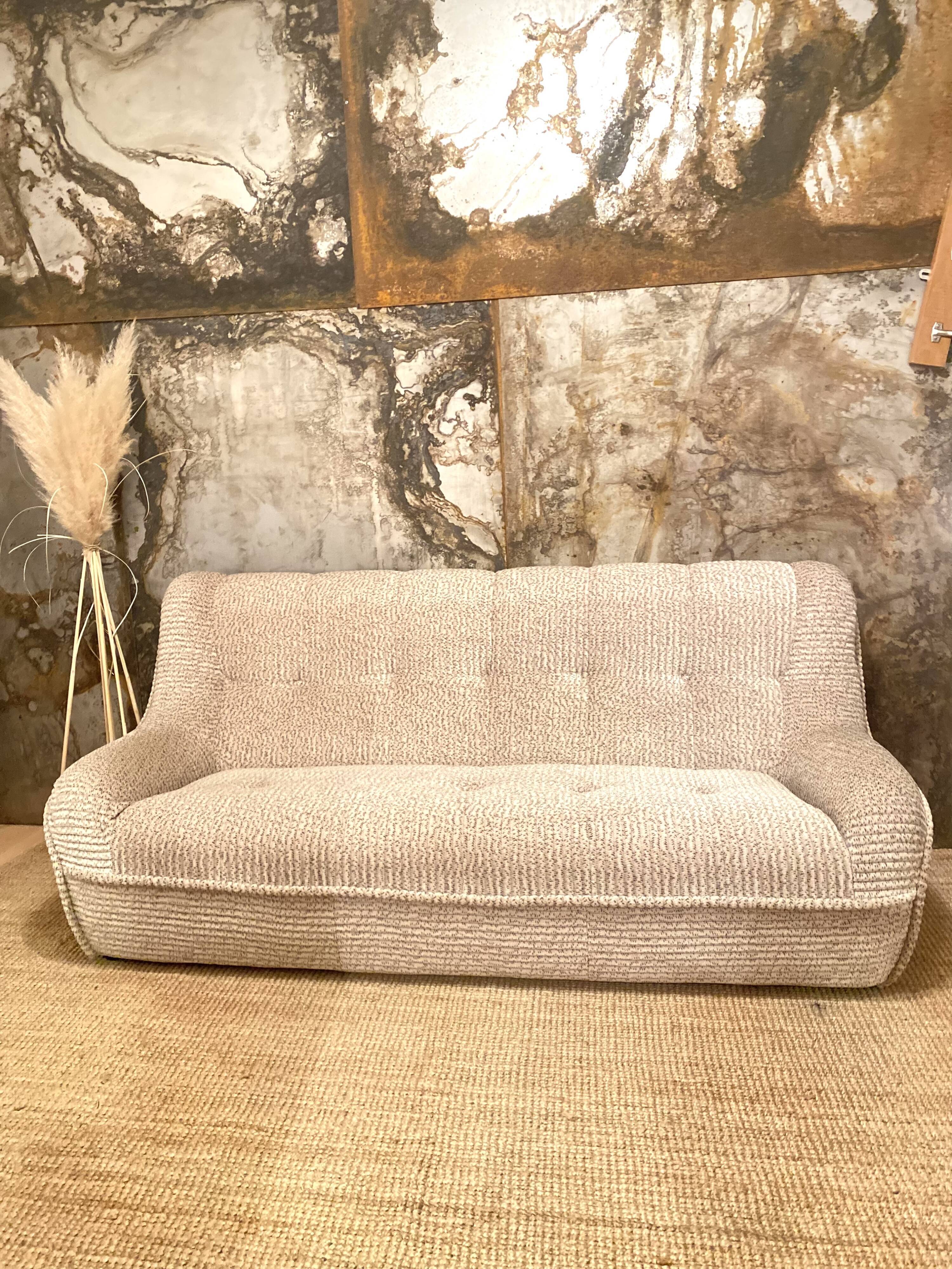 Sofa 70s Beige velvet