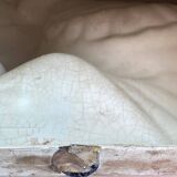 Cracked ceramic doves, signed Lejan