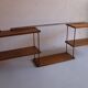 oak and copper shelf from the 50s