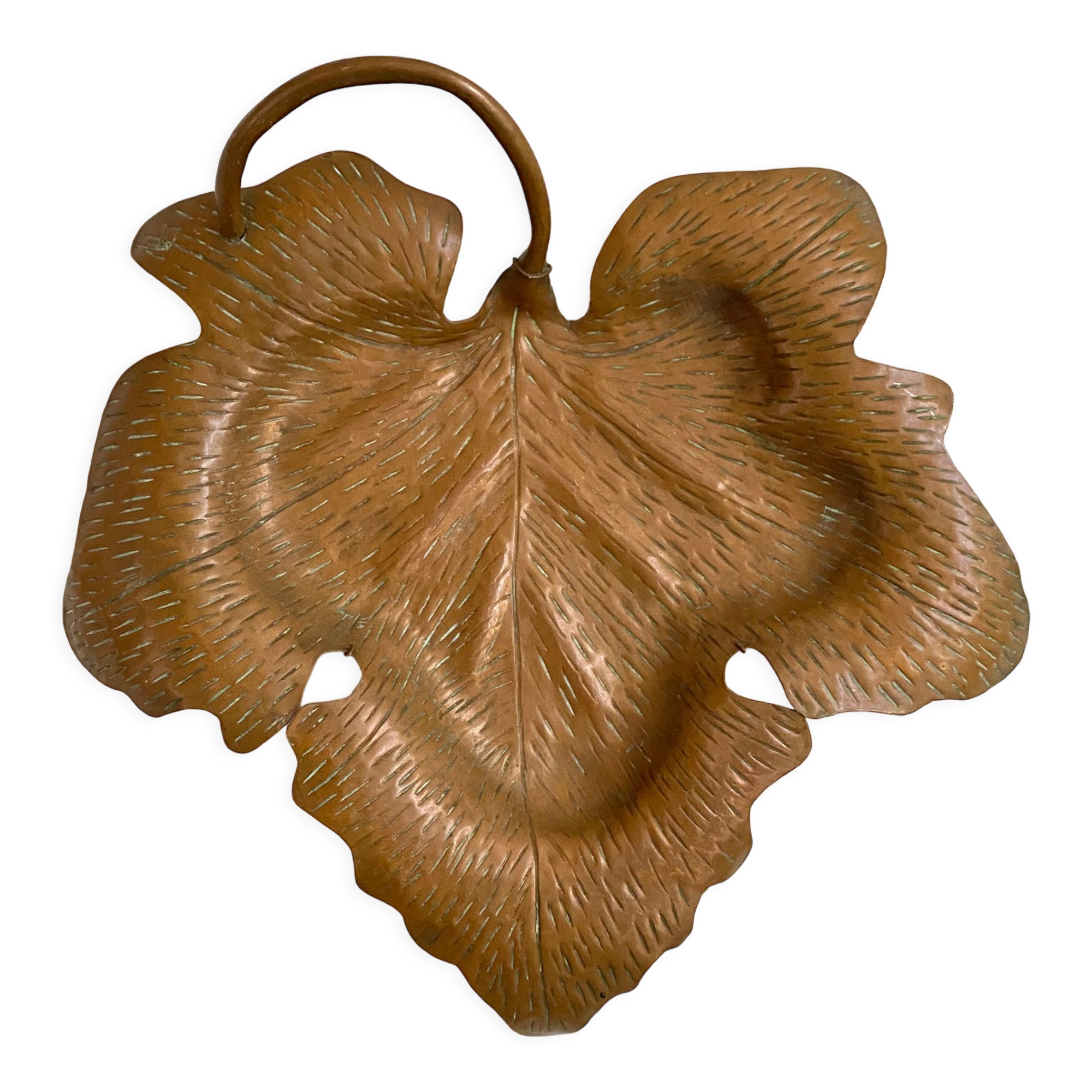 Decorative copper leaf plate