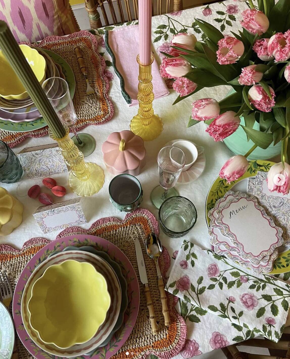 Yellow candle holder