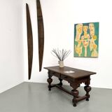 Neo-Renaissance desk in solid oak, circa 1900