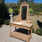 Raw oak dressing table