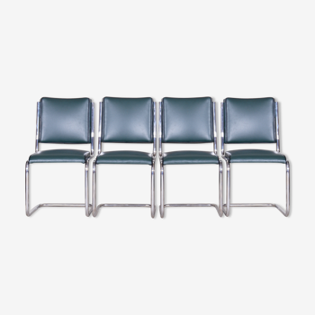 Set of four Bauhaus dining chairs designed by Anton Lorenz for Slezak Factories