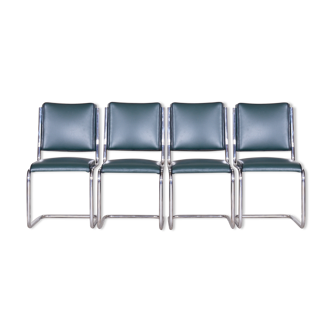 Set of four Bauhaus dining chairs designed by Anton Lorenz for Slezak Factories